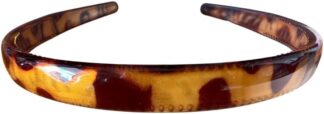 Arco Tiara de Cabelo Estampa Onça Marrom Modelo Luxo