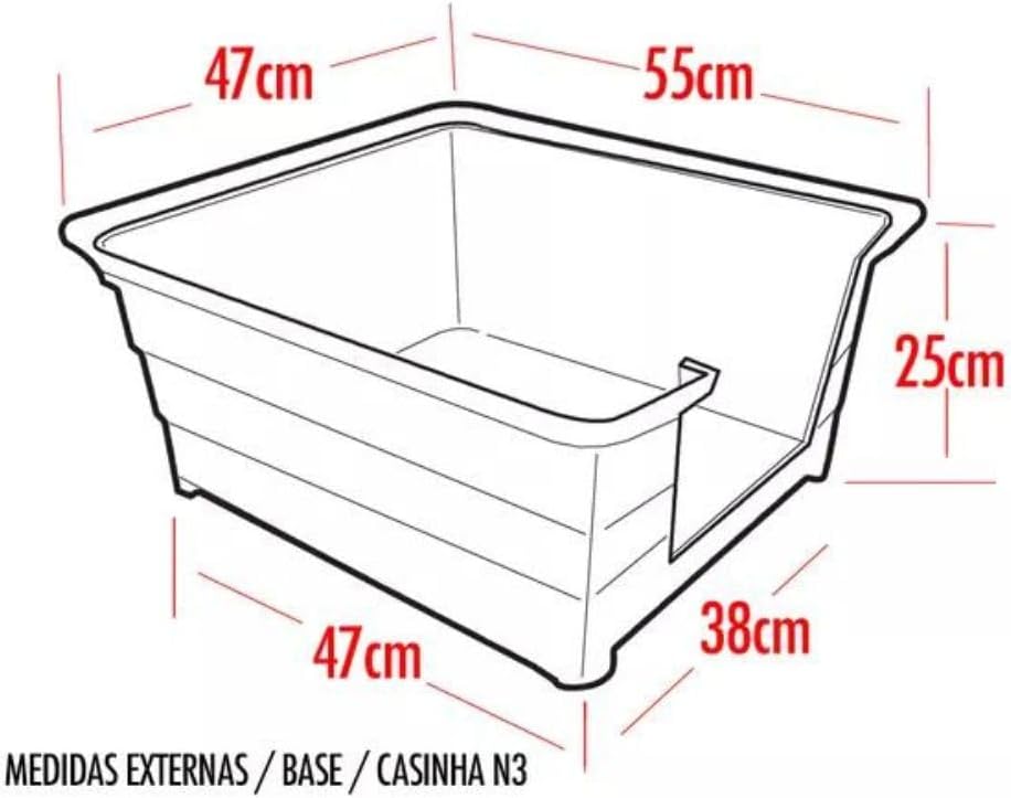 Casa para Cachorro Rinopet N3 Rosa Plástica Resistente 2 Casa para Cachorro Rinopet N3 Rosa Plástica Resistente - Imagem 2
