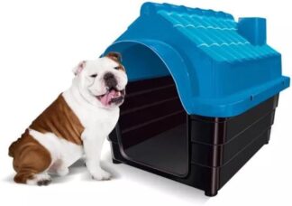 Casa para Cachorro Mecpet Numero 4 Azul Plastica Resistente