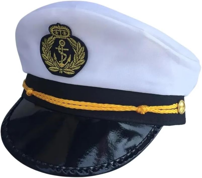 Chapéu Marinheiro Quepe de Capitão para Fantasia e Cosplay 2 Chapéu Marinheiro Quepe de Capitão para Fantasia e Cosplay - Imagem 2