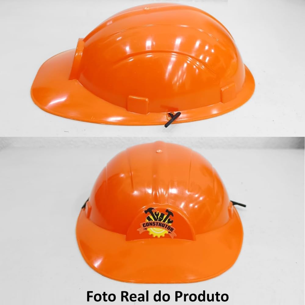 Capacete de Construtor Toy Master Infantil Fantasia Laranja 5 Capacete de Construtor Toy Master Infantil Fantasia Laranja - Imagem 5