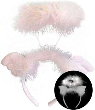Tiara Anjo com Led Acessório para Fantasia Festa e Carnaval
