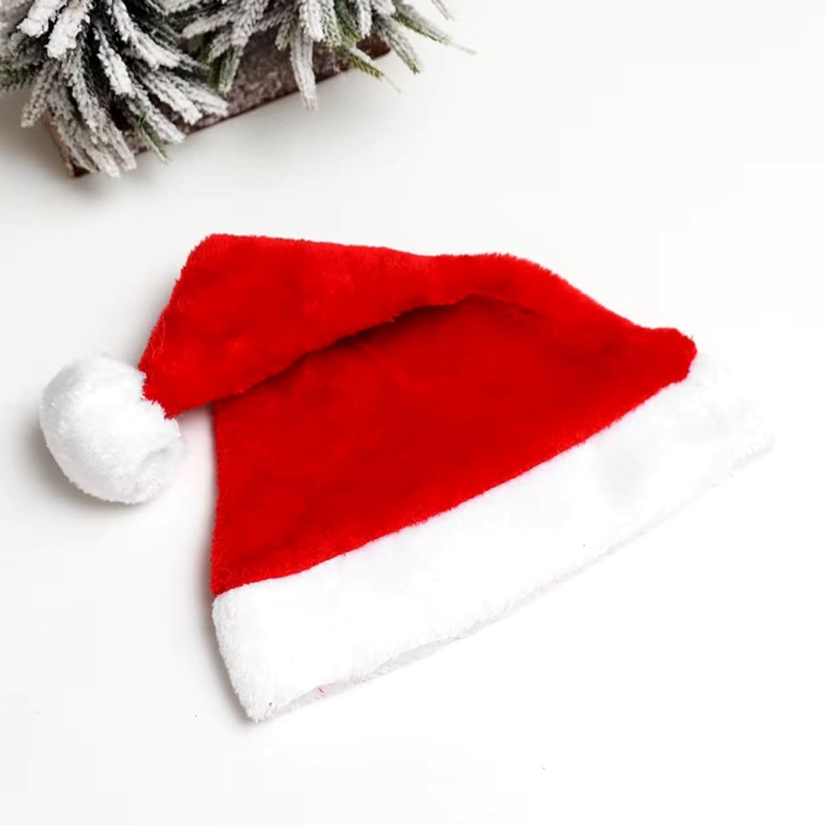 Kit 5 Gorros de Natal Papai Noel Premium 40cm Confortáveis 3 Kit 5 Gorros de Natal Papai Noel Premium 40cm Confortáveis - Imagem 3