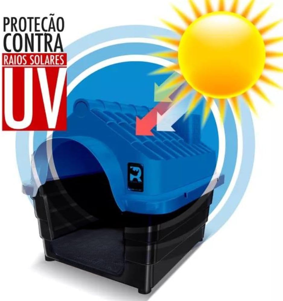 Casa para Cachorro Rinopet N3 Rosa Plástica Resistente 5 Casa para Cachorro Rinopet N3 Rosa Plástica Resistente - Imagem 5