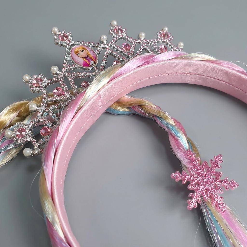 Tiara Princesa Infantil com Tranças e Coroa para Fantasias 5 Tiara Princesa Infantil com Tranças e Coroa para Fantasias - Imagem 5