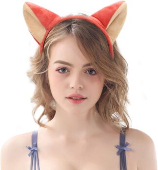 Tiara de Orelhas de Raposa HODRME Pelúcia para Cosplay e Festa