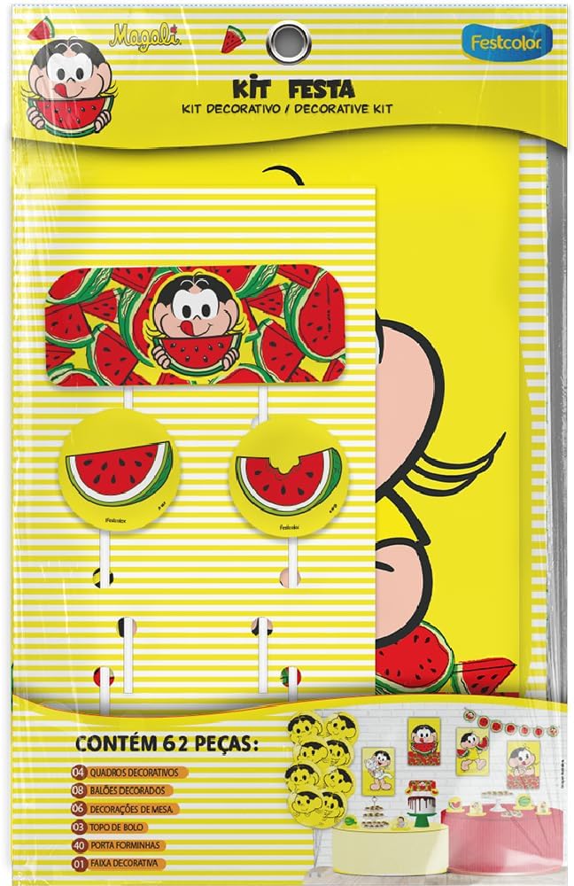 Kit Festa Magali Festcolor Modelo 1 para Decoração de Aniversário 1 Kit Festa Magali Festcolor Modelo 1 para Decoração de Aniversário