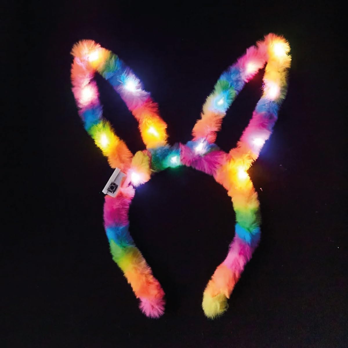Tiara Coelho Arco Íris com LED Acessório para Festas e Fantasia 6 Tiara Coelho Arco Íris com LED Acessório para Festas e Fantasia - Imagem 6