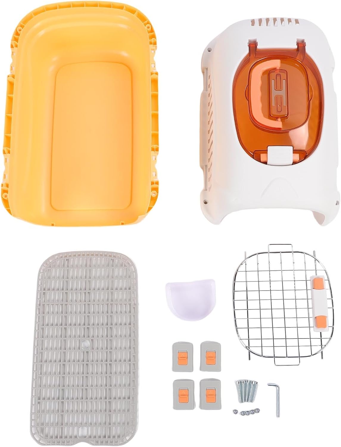 Canil de Plástico para Cães e Gatos Transporte Aéreo Amarelo 6 Canil de Plástico para Cães e Gatos Transporte Aéreo Amarelo - Imagem 6