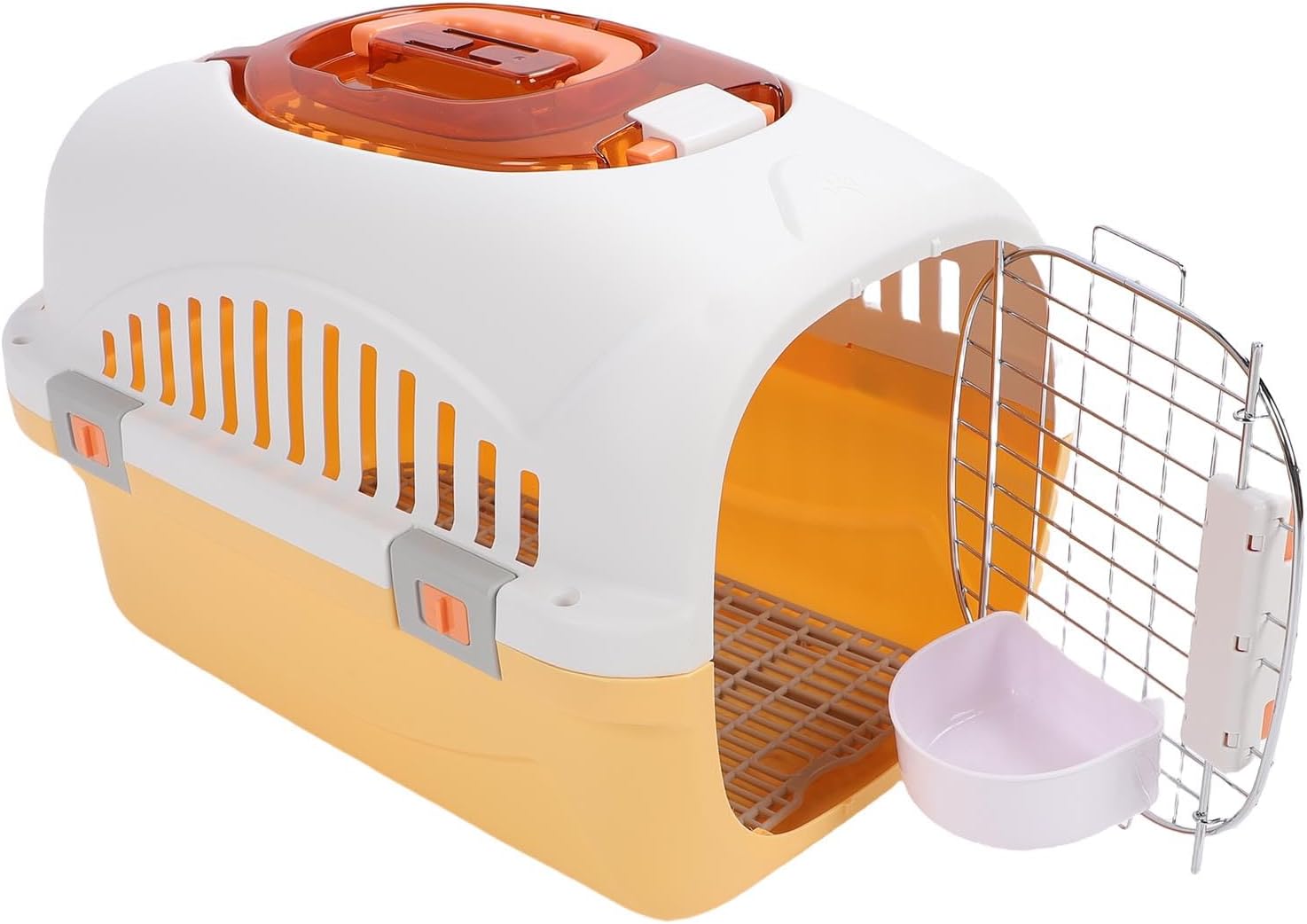 Canil de Plástico para Cães e Gatos Transporte Aéreo Amarelo 4 Canil de Plástico para Cães e Gatos Transporte Aéreo Amarelo - Imagem 4