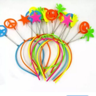 Tiara de Festa Neon com 10 Unidades para Eventos e Diversão
