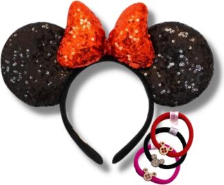 Tiara Minnie BTB FUN Orelhinha com Elástico de Cabelo Infantil