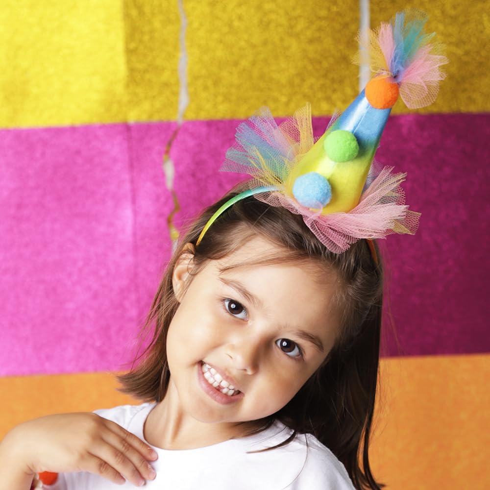 Tiara Chapéu de Palhaço com Pompom para Fantasia de Carnaval 4 Tiara Chapéu de Palhaço com Pompom para Fantasia de Carnaval - Imagem 4