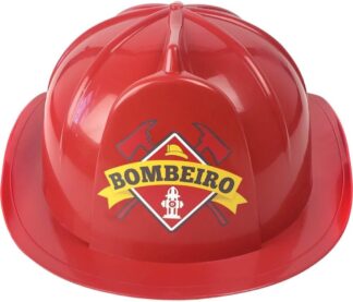 Capacete Infantil de Bombeiro para Fantasia e Brincadeiras