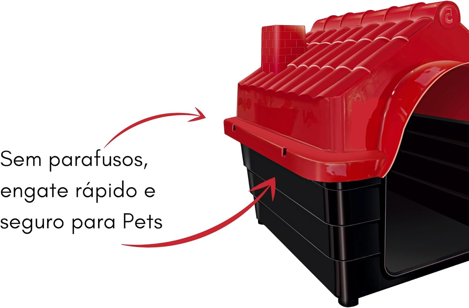 Casa para Cachorro Mecpet Rinopet N4 Vermelha Confortável 6 Casa para Cachorro Mecpet Rinopet N4 Vermelha Confortável - Imagem 6