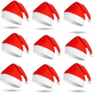 Kit 12 Gorro de Natal Papai Noel Fantasia Chapéu Natalino