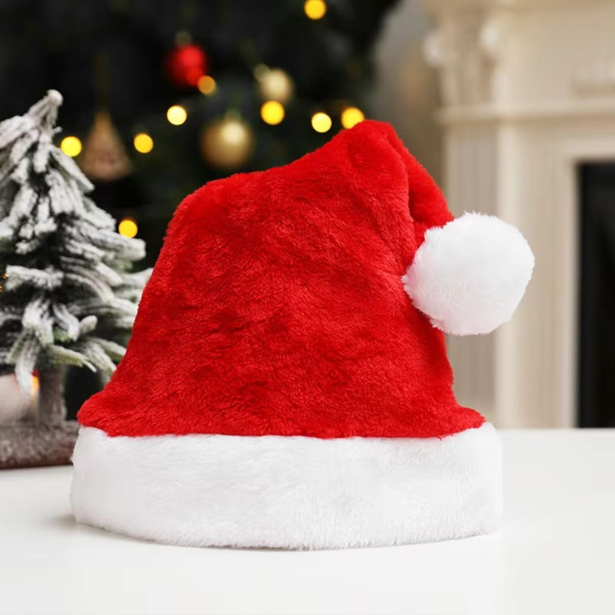 Kit 5 Gorros de Natal Papai Noel Premium 40cm Confortáveis 5 Kit 5 Gorros de Natal Papai Noel Premium 40cm Confortáveis - Imagem 5