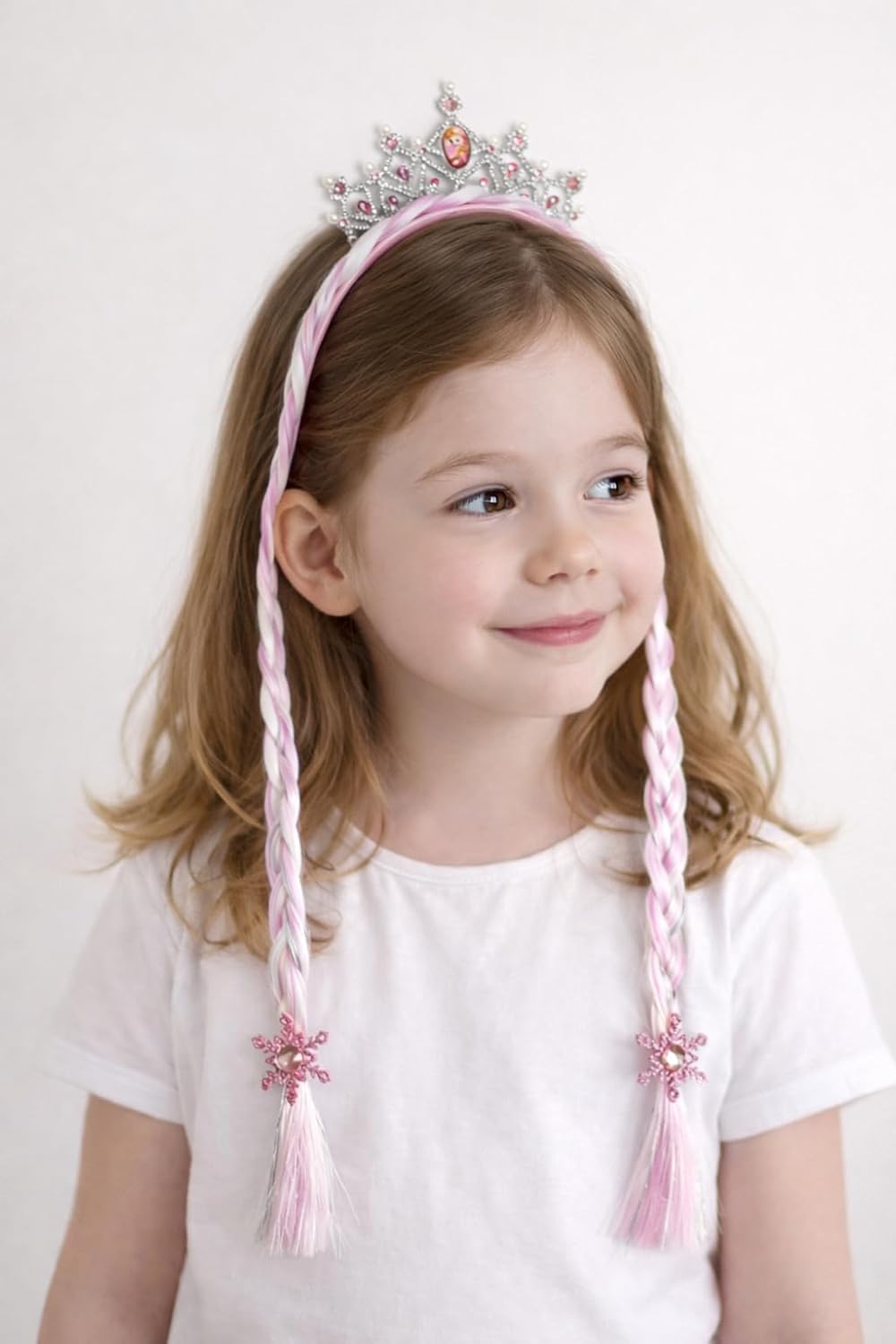 Tiara Princesa Infantil com Tranças e Coroa para Fantasias 7 Tiara Princesa Infantil com Tranças e Coroa para Fantasias - Imagem 7