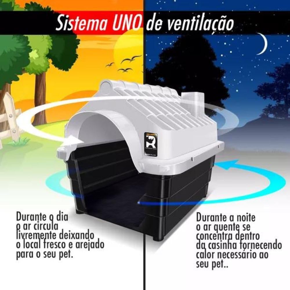 Casa para Cachorro Rinopet N3 Rosa Plástica Resistente 4 Casa para Cachorro Rinopet N3 Rosa Plástica Resistente - Imagem 4