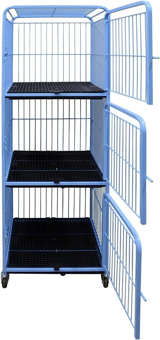Canil Gaiola Vertical 3 Lugares Açomix para Pet Shop e Tosa 3 Canil Gaiola Vertical 3 Lugares Açomix para Pet Shop e Tosa - Imagem 3