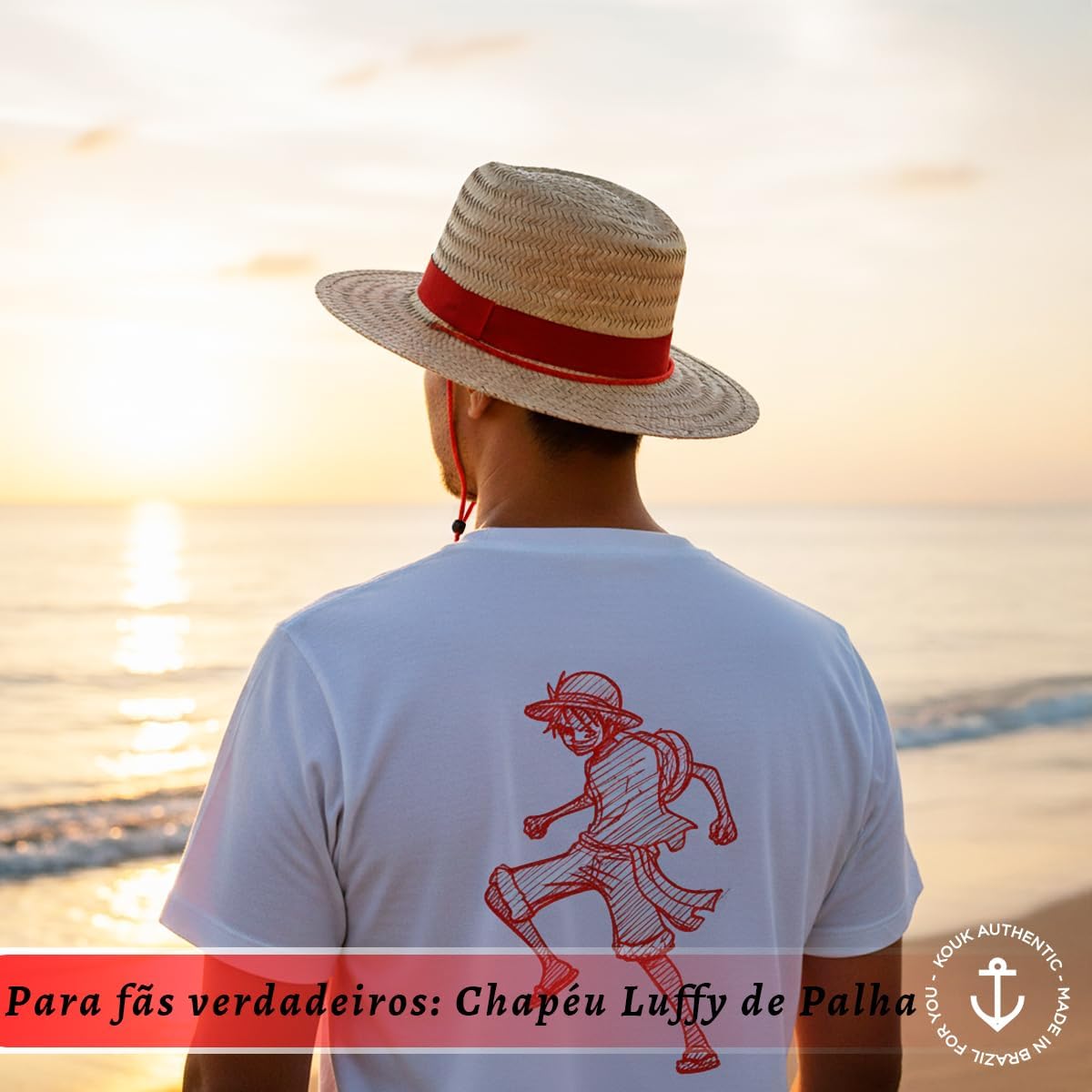 Chapéu de Palha Kouk Authentic Luffy One Piece Cosplay Unissex 7 Chapéu de Palha Kouk Authentic Luffy One Piece Cosplay Unissex - Imagem 7