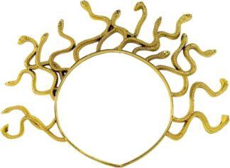 Tiara Medusa Fantasias Carol BI com Cobras para Carnaval e Halloween