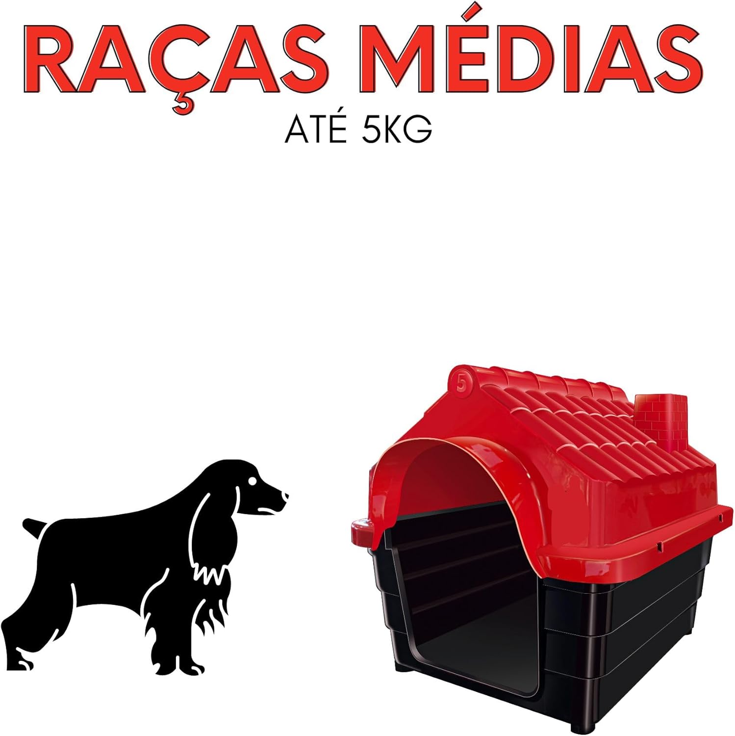 Casa para Cachorro Mecpet Rinopet N4 Vermelha Confortável 3 Casa para Cachorro Mecpet Rinopet N4 Vermelha Confortável - Imagem 3
