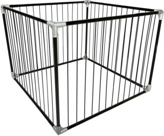 Canil Play Tubline Desmontável para Cães 84x84x63cm Preto