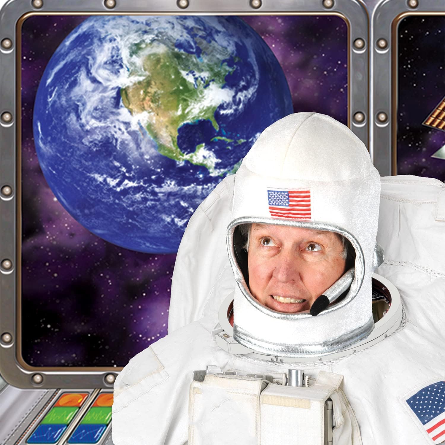 Capacete de Astronauta Beistle Pelúcia Festa Tema Espacial 4 Capacete de Astronauta Beistle Pelúcia Festa Tema Espacial - Imagem 4