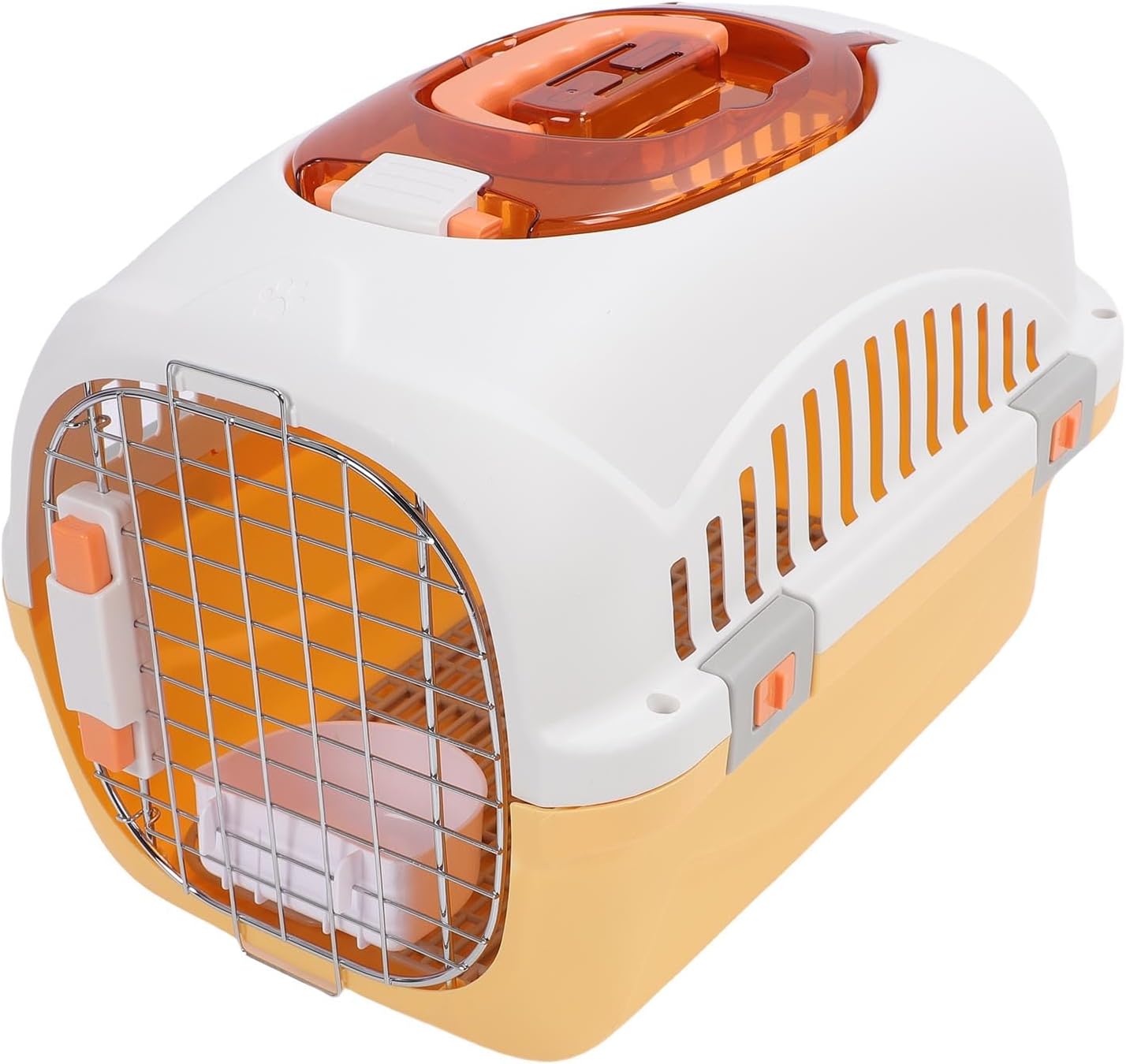 Canil de Plástico para Cães e Gatos Transporte Aéreo Amarelo 2 Canil de Plástico para Cães e Gatos Transporte Aéreo Amarelo - Imagem 2