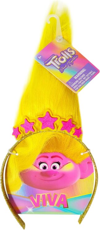 Faixa de Cabelo LUV HER com Trança e Laço Amarelo para Meninas