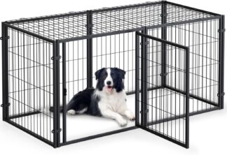 Gaiola de Metal Tarbaha para Cães Grande Resistente e Durável
