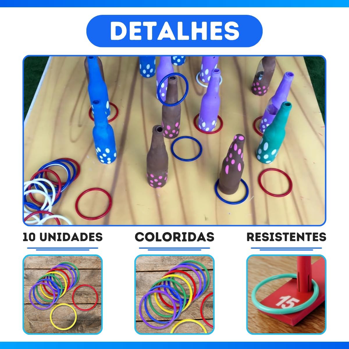 Kit Argolas Real Seda Redondo para Brinquedos e Festas Juninas 4 Kit Argolas Real Seda Redondo para Brinquedos e Festas Juninas - Imagem 4