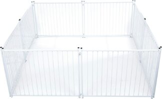 Canil Octogonal NF Pet Branco Cercado Dobrável para Cães