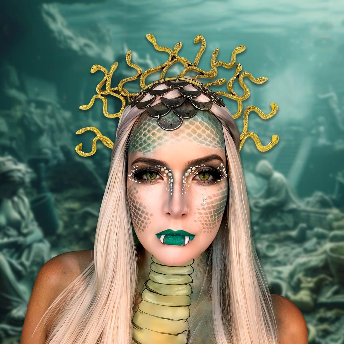 Tiara Medusa Fantasias Carol BI com Cobras para Carnaval e Halloween 8 Tiara Medusa Fantasias Carol BI com Cobras para Carnaval e Halloween - Imagem 8