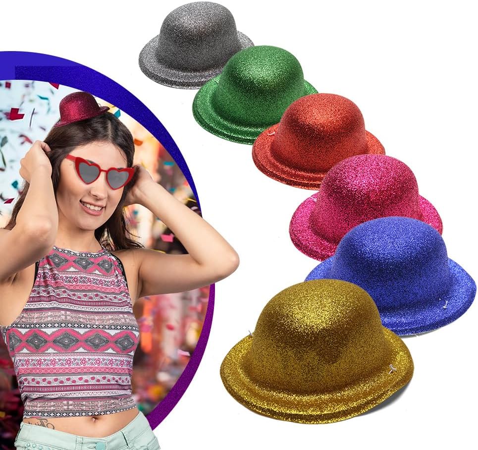 Mini Chapéu E-Store Glitter Acessório de Carnaval para Fantasia 6 Mini Chapéu E-Store Glitter Acessório de Carnaval para Fantasia - Imagem 6