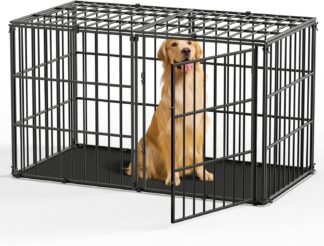 Gaiola para Cães Pawaboo Resistente e Indestrutível com Tapete