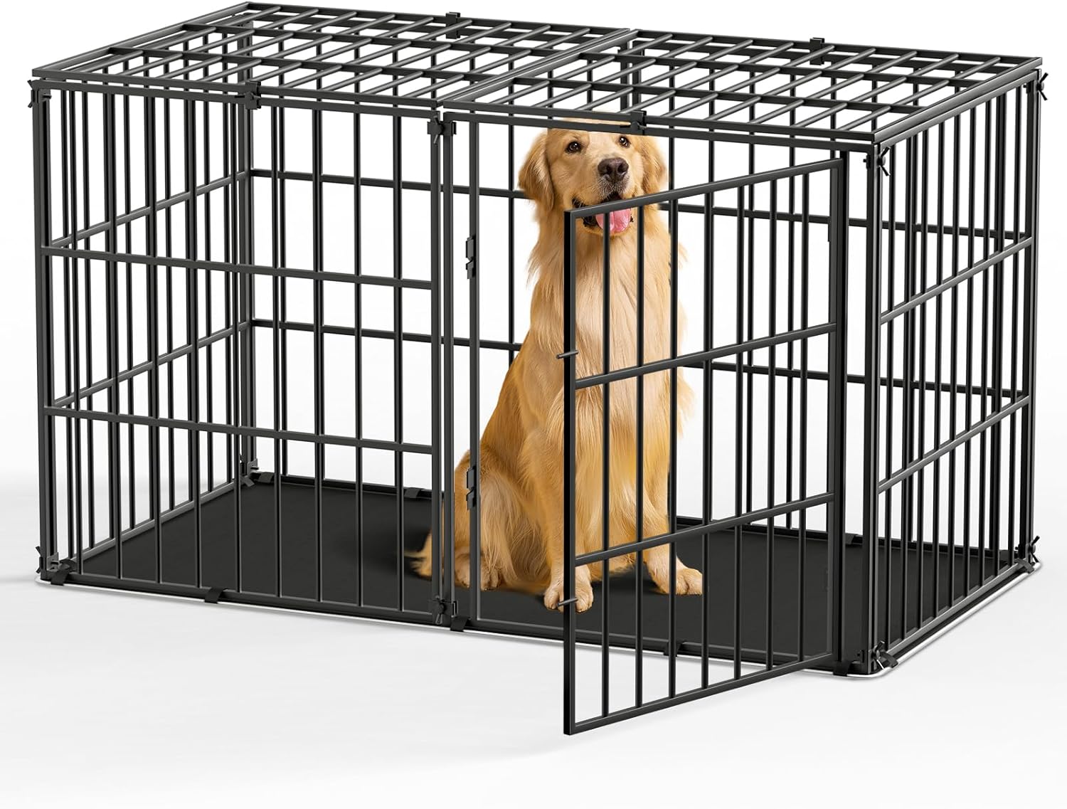 Gaiola para Cães Pawaboo Resistente e Indestrutível com Tapete 1 Gaiola para Cães Pawaboo Resistente e Indestrutível com Tapete