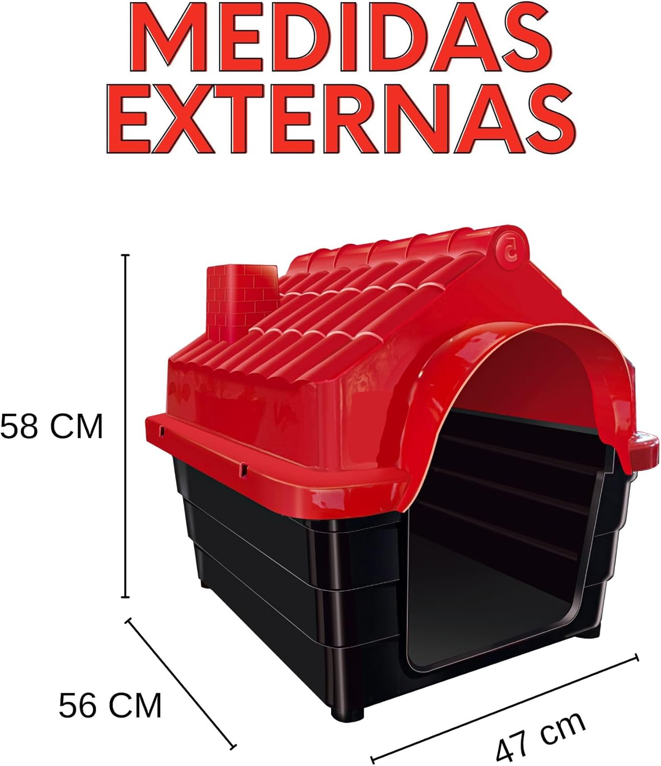Casa para Cachorro Mecpet Rinopet N4 Vermelha Confortável 5 Casa para Cachorro Mecpet Rinopet N4 Vermelha Confortável - Imagem 5