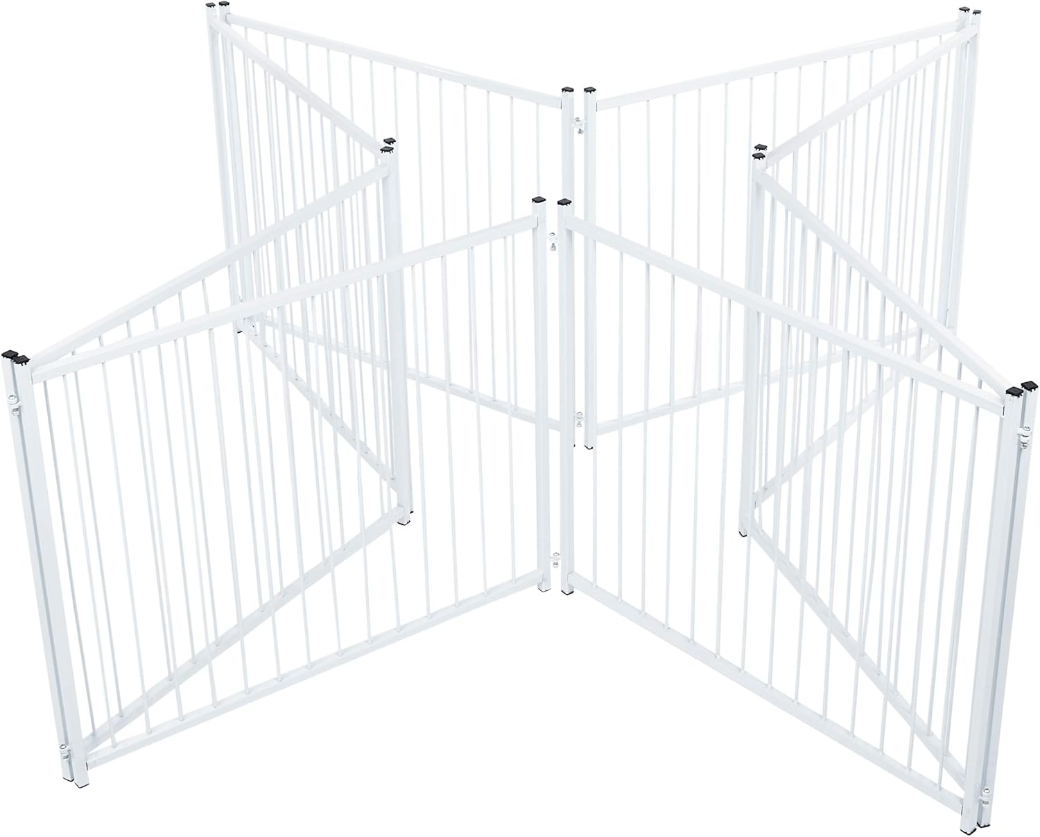 Canil Octogonal NF Pet Branco Cercado Dobrável para Cães 2 Canil Octogonal NF Pet Branco Cercado Dobrável para Cães - Imagem 2