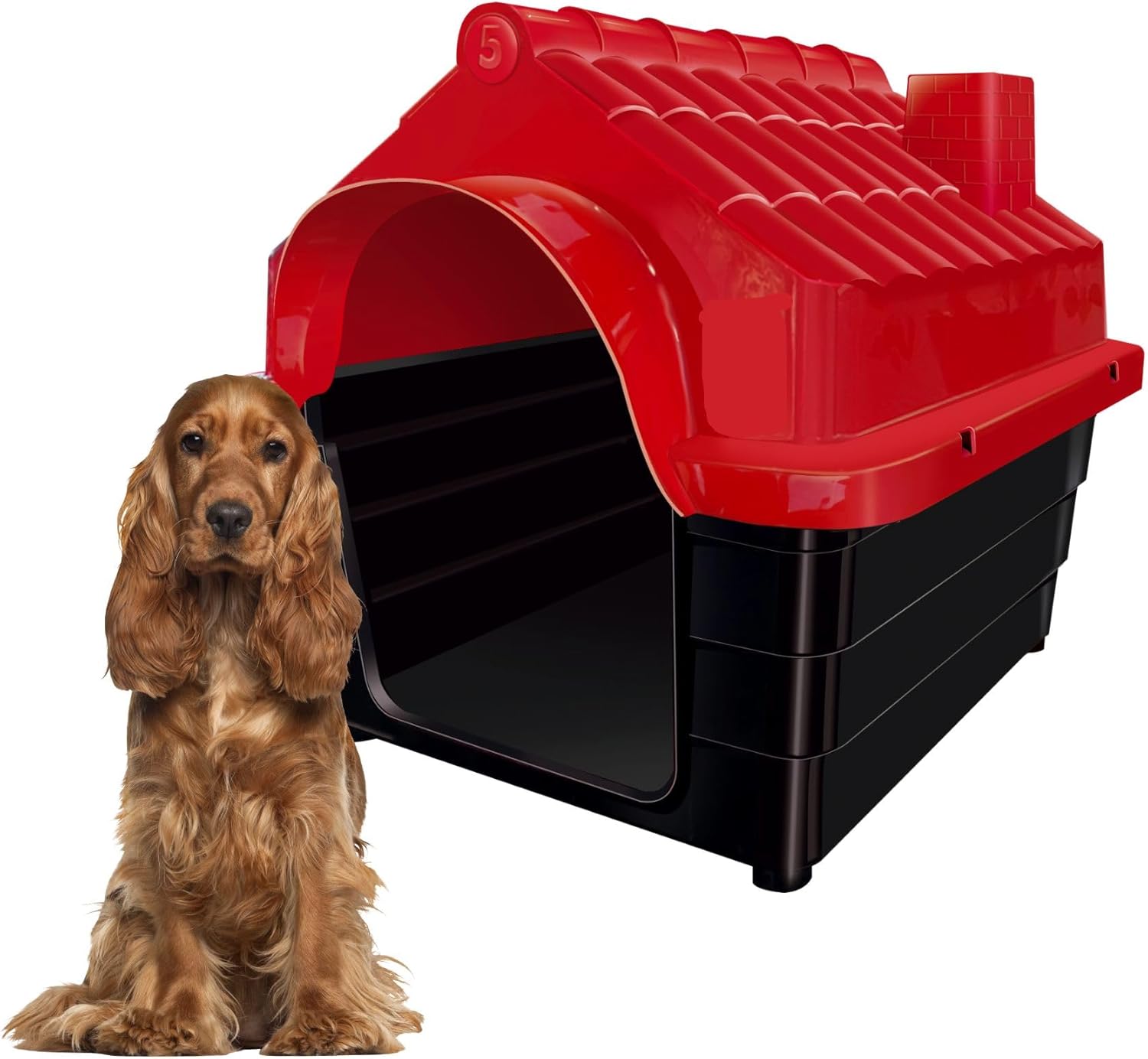 Casa para Cachorro Mecpet Rinopet N4 Vermelha Confortável 2 Casa para Cachorro Mecpet Rinopet N4 Vermelha Confortável - Imagem 2