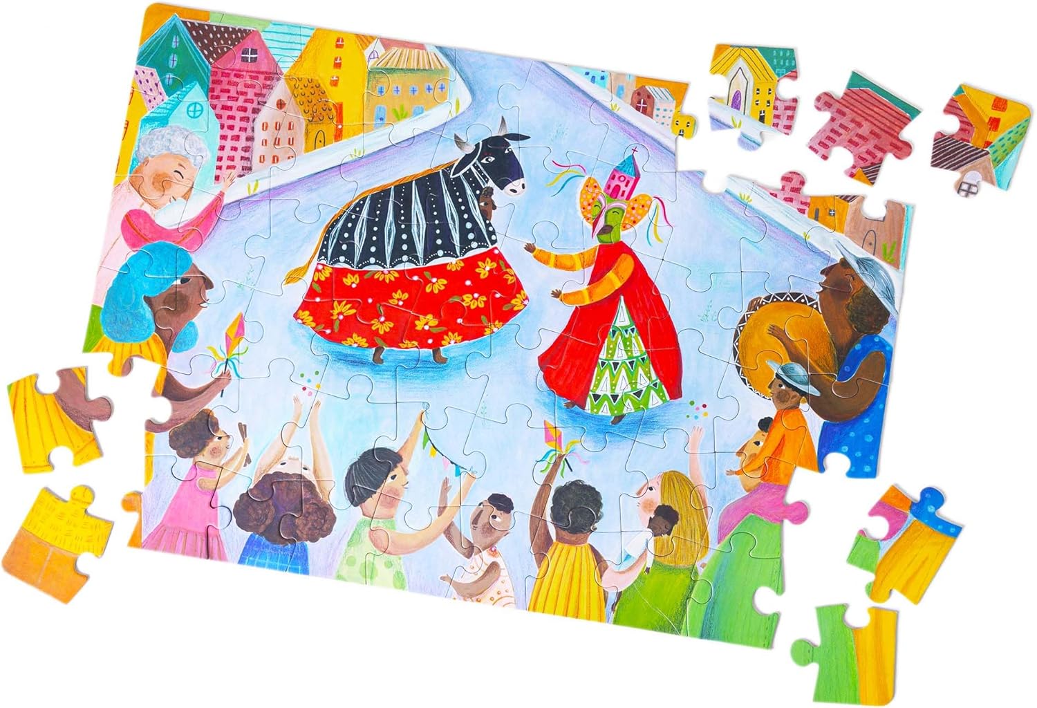 Quebra-Cabeça Infantil Araquarela Bumba Meu Boi 60 Peças 2 Quebra-Cabeça Infantil Araquarela Bumba Meu Boi 60 Peças - Imagem 2