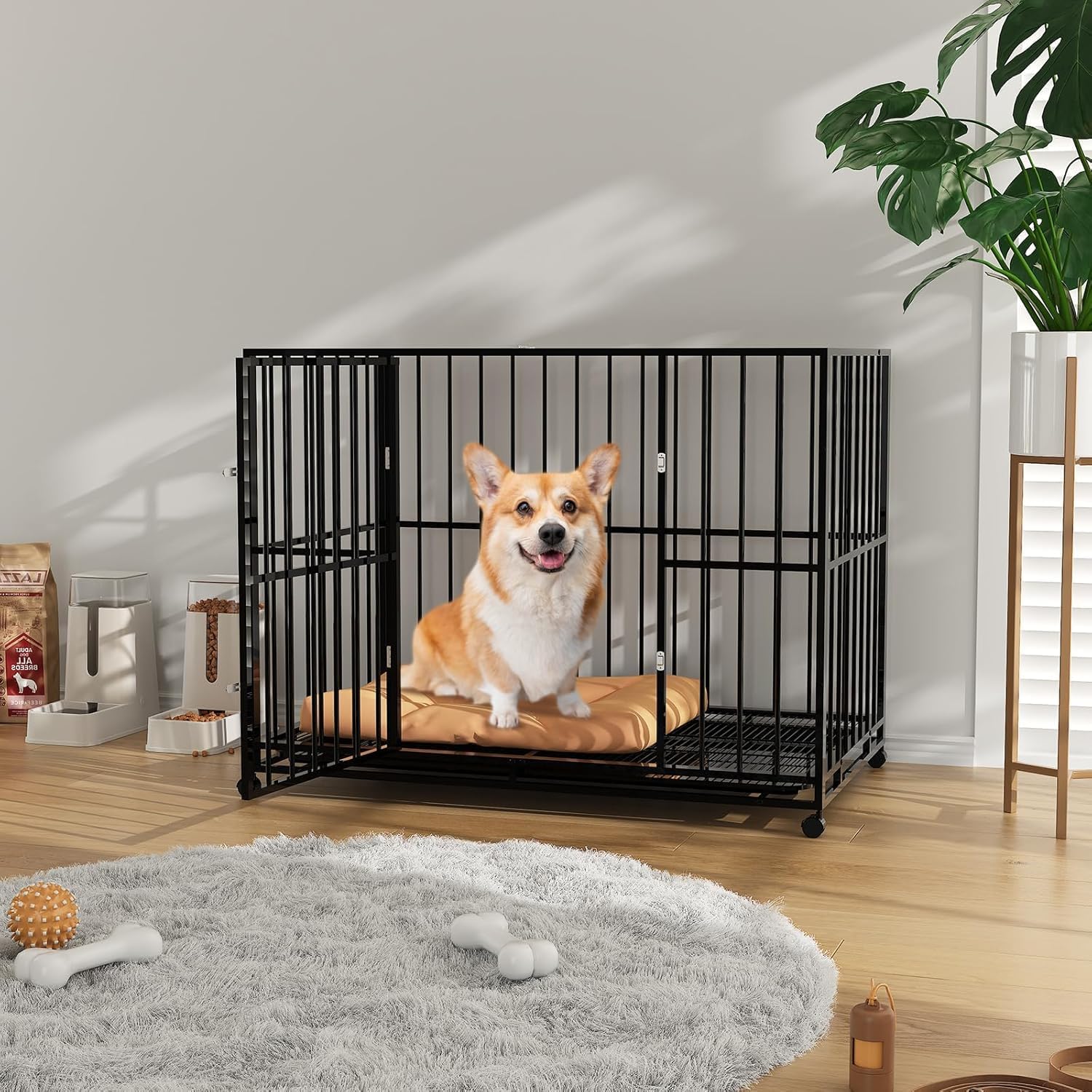 Caixa para Cães GAOMON 91cm Indestrutível em Aço Inoxidável 3 Caixa para Cães GAOMON 91cm Indestrutível em Aço Inoxidável - Imagem 3