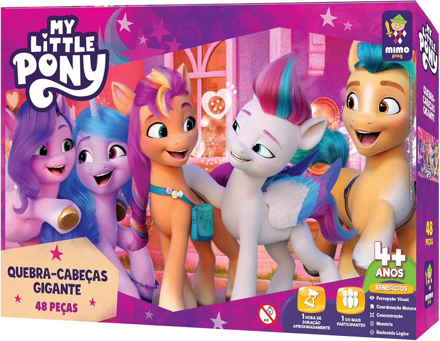Quebra Cabeça Gigante Mimo Brinquedos My Little Pony 48 Peças 3 Quebra Cabeça Gigante Mimo Brinquedos My Little Pony 48 Peças - Imagem 3