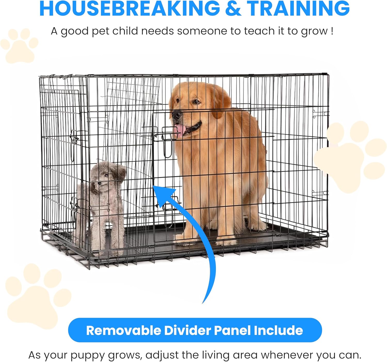 Gaiola para Cães Simple Deluxe 76cm Dobrável com Divisória 3 Gaiola para Cães Simple Deluxe 76cm Dobrável com Divisória - Imagem 3