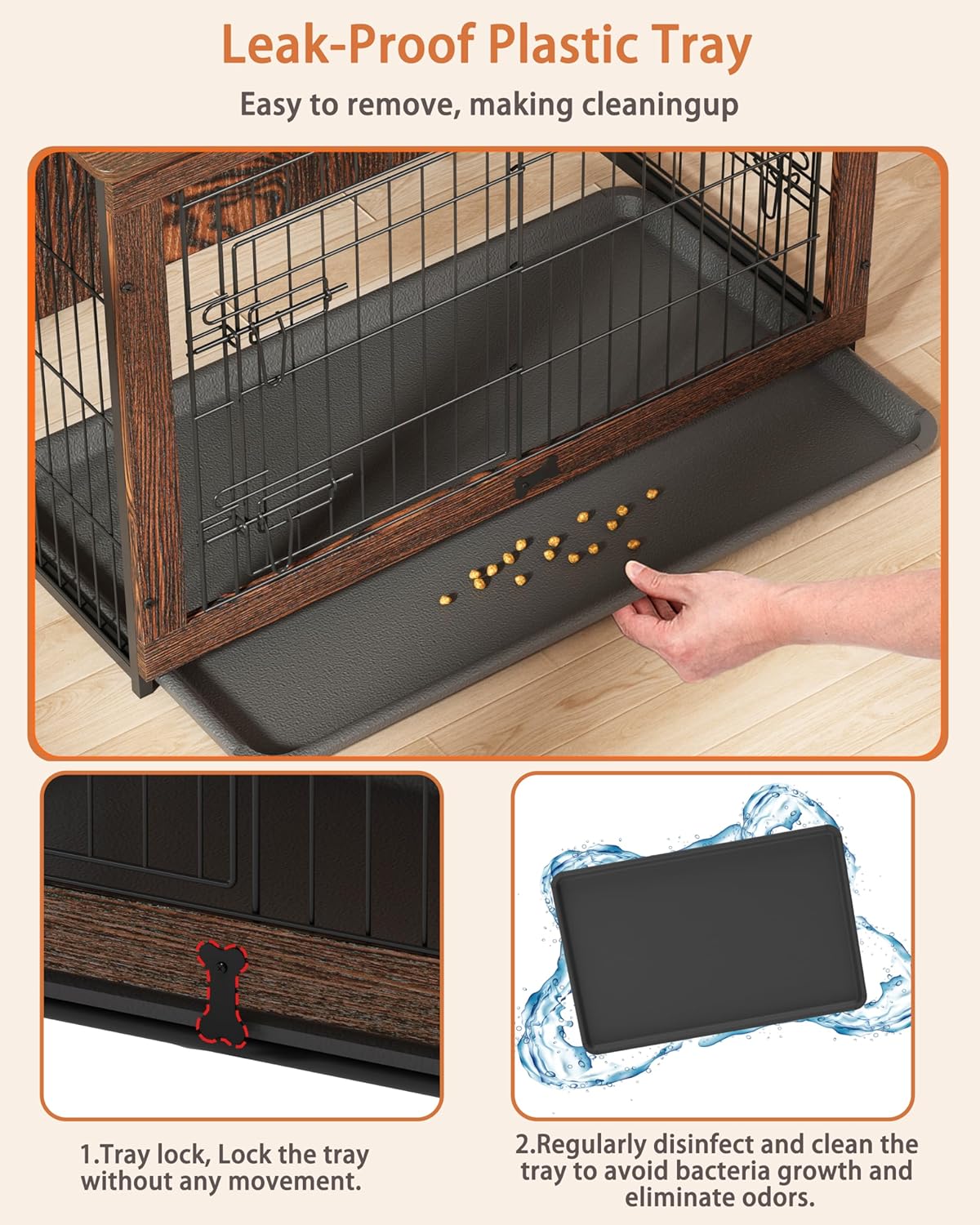 Gaiola para Cachorro Megidok Mesa Lateral Madeira Estilo Rústico 6 Gaiola para Cachorro Megidok Mesa Lateral Madeira Estilo Rústico - Imagem 6