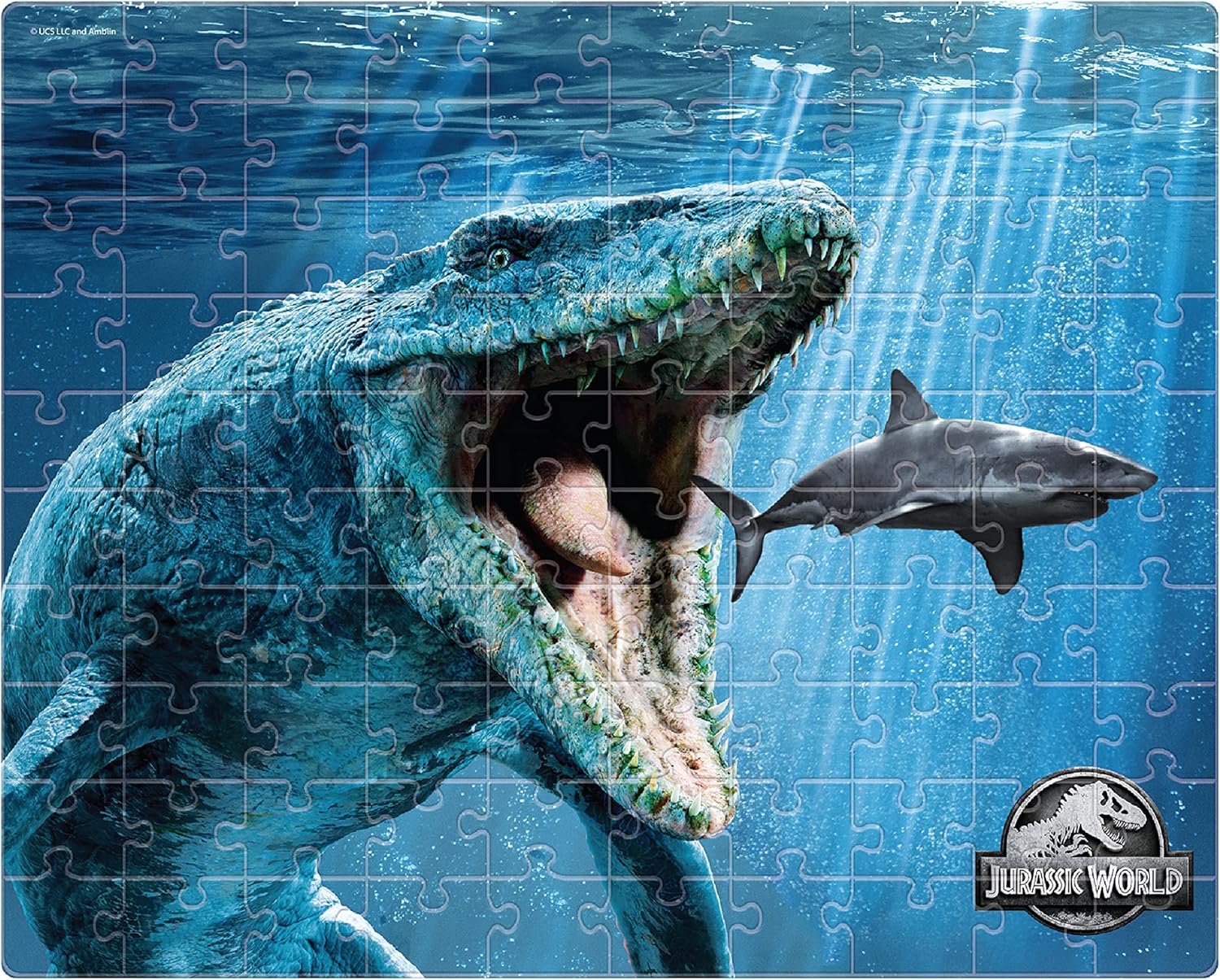 Quebra Cabeça Jurassic World Mosasauro 100 Peças Mimo Brinquedos 2 Quebra Cabeça Jurassic World Mosasauro 100 Peças Mimo Brinquedos - Imagem 2