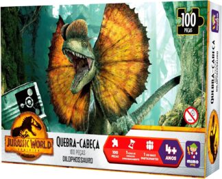 Quebra Cabeça Mimo Brinquedos Dilophossauro Jurassic 100 Peças