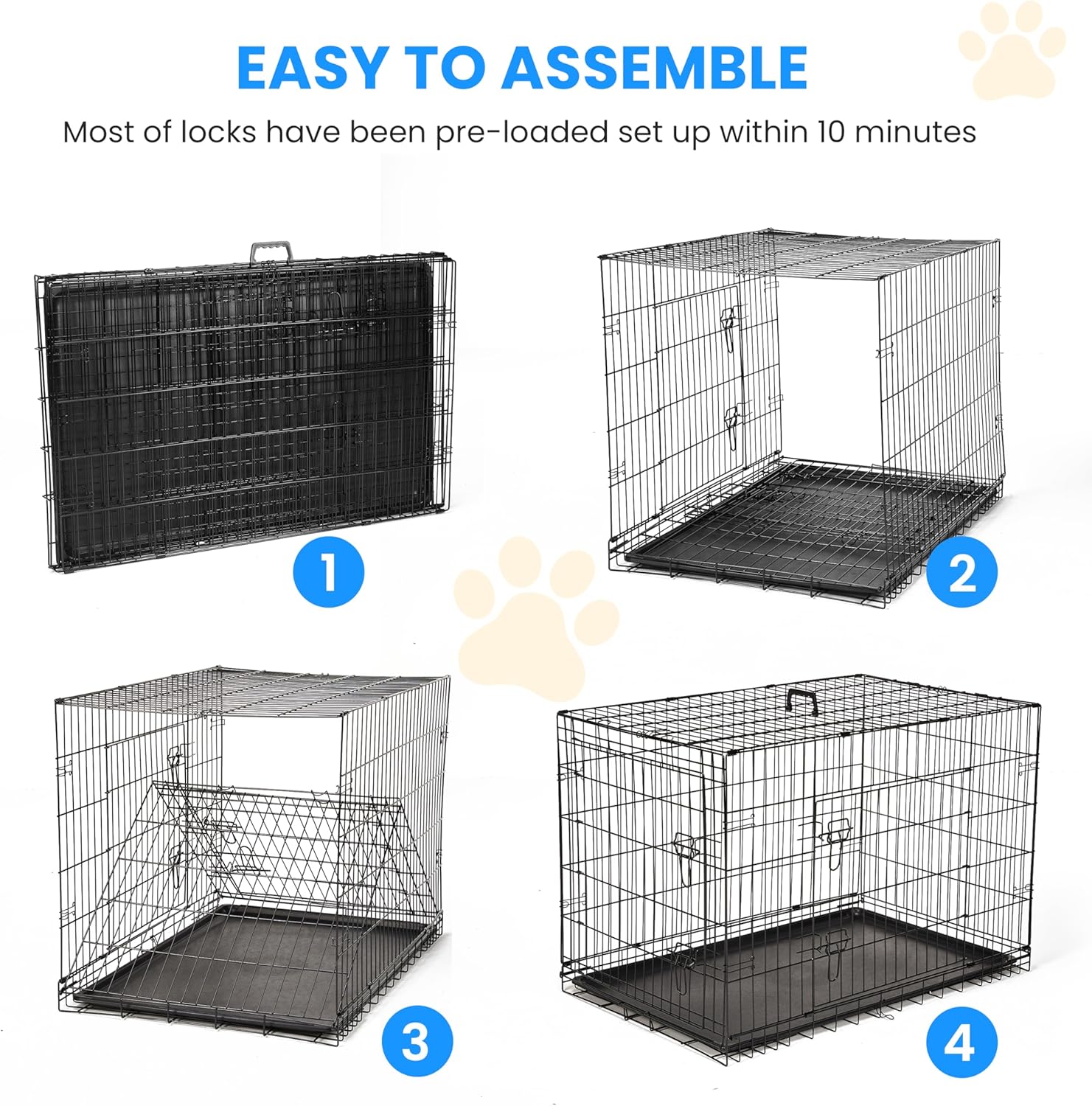 Gaiola para Cães Simple Deluxe 76cm Dobrável com Divisória 2 Gaiola para Cães Simple Deluxe 76cm Dobrável com Divisória - Imagem 2