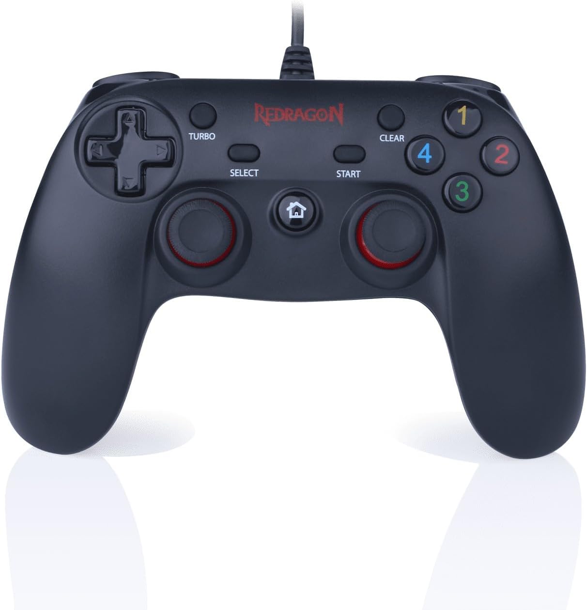 Controle com Fio Redragon Saturn G807 para PC: 16 Botões e Modo Turbo 1 Controle com Fio Redragon Saturn G807 para PC 16 Botes e Modo Turbo